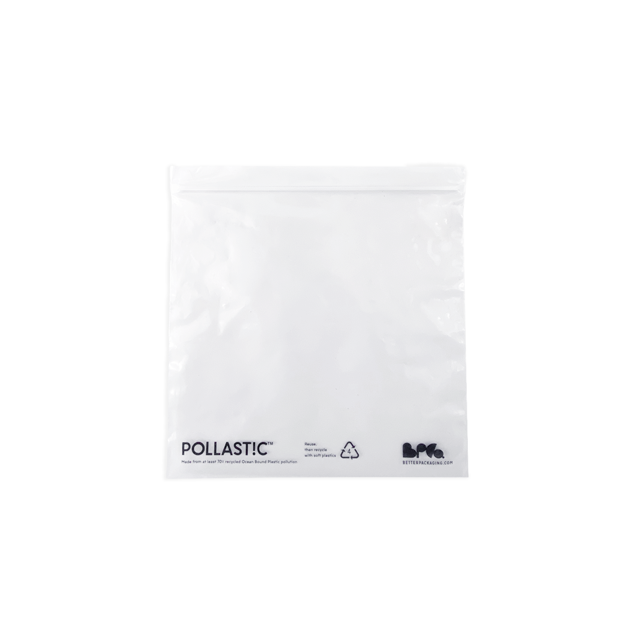 Medium Better Packaging POLLAST!C Zip lock bag on a transparent background