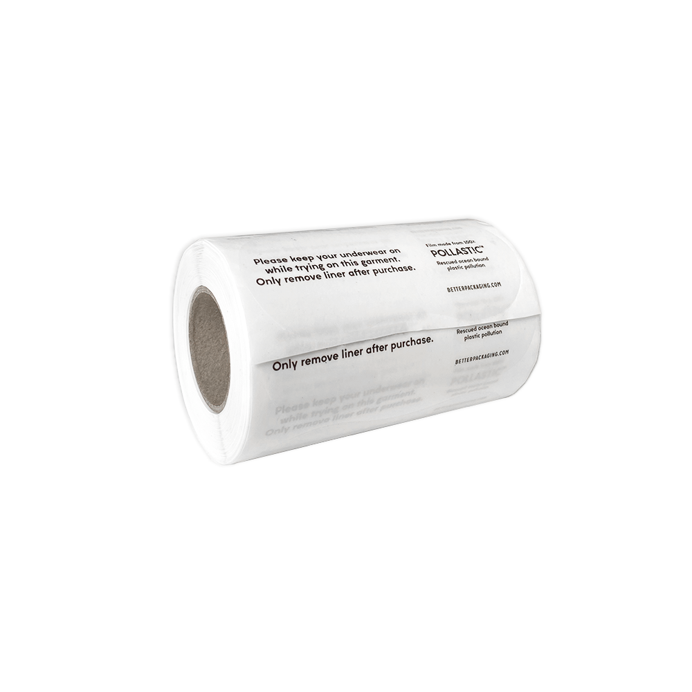 A roll of Better Packaging POLLAST!C hygiene liners on a transparent background