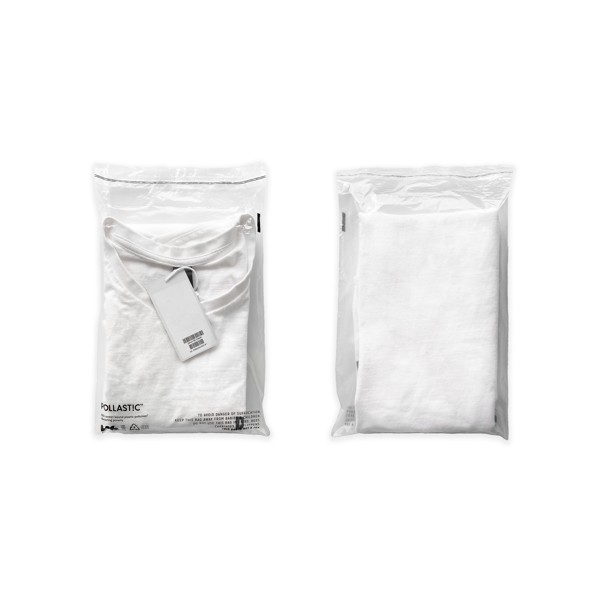 Flap & Seal Clear Poly Bag - 100% PCR Content | 3RFS1218CLR